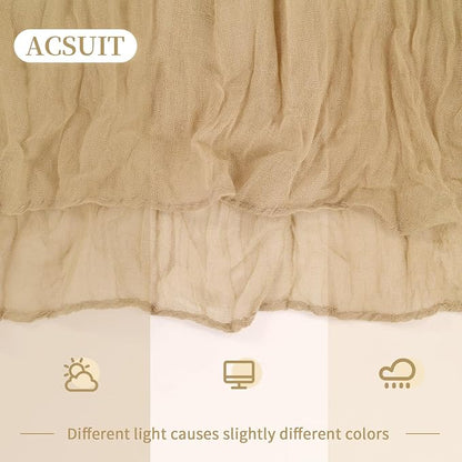 8 Pack Beige Cheesecloth Table Runner 20 x 120 inch Gauze Table Runners 10 FT - Image 7