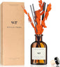 WEALD TRIBE Reed Diffuser Set for Bathroom Air Fresheners, Oil Diffuser Sticks | Sandalwood & Ebony Scent 4.0 fl oz Home Fragrance with Sticks Defusers | House Bedroom Office Shelf Decor