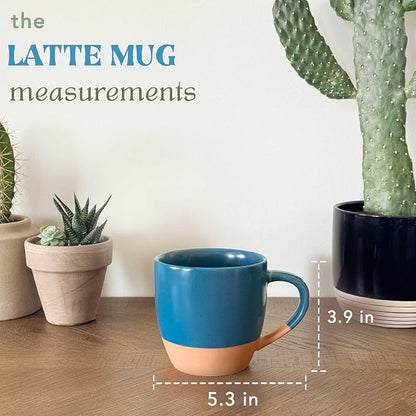 Mora Ceramic Artisan Matte Large Latte Mug Set of 4, 16oz - Image 2