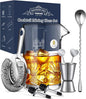 Cocktail Mixing Glass, veecom 18oz Crystal Mixing Glass Bartender Kit, 8 Piece by veecom