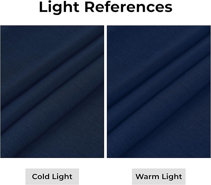 D'Moksha Homes Linen Table Runner 48 Inches - 100% Pure Linen Navy Blue Table Runner 14 x 48 Inch for Coffee Tables, Dresser, Easter - Machine Washable