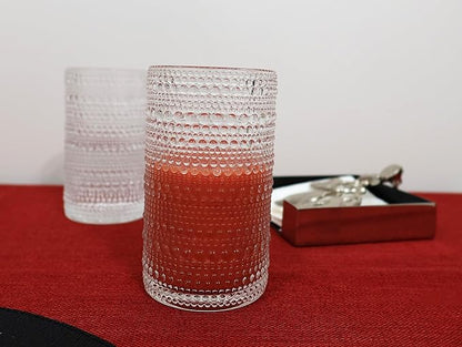 Glaver's Hobnail Drinking Glasses, 15 Oz. Cocktail Drinking Glassware Set - Image 8