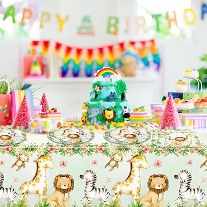 41Pcs Safari Baby Shower Decorations, Jungle Safari Theme Party Tableware - Image 6