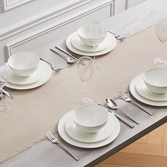 14 x 120 Inches Frayed Edge Table Runner, 270G Heavyweight Sand Washed Slub - Image 6