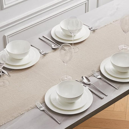 14 x 120 Inches Frayed Edge Table Runner, 270G Heavyweight Sand Washed Slub - Image 6