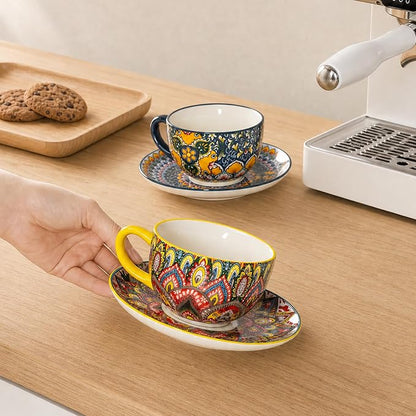 Henten Home Ceramic 8.5 oz Coffee Cups, Latte Cup - Image 7