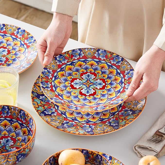 vancasso 12 Pieces Dinnerware Sets, Porcelain Dishes Set - Image 6