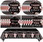 41Pcs Black Rose Gold Thank You Decorations Thank You by Mainivo