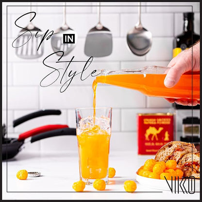 Vikko Drinking Glasses, Thick and Sturdy Kitchen Glasses, Dishwasher Safe - Image 6