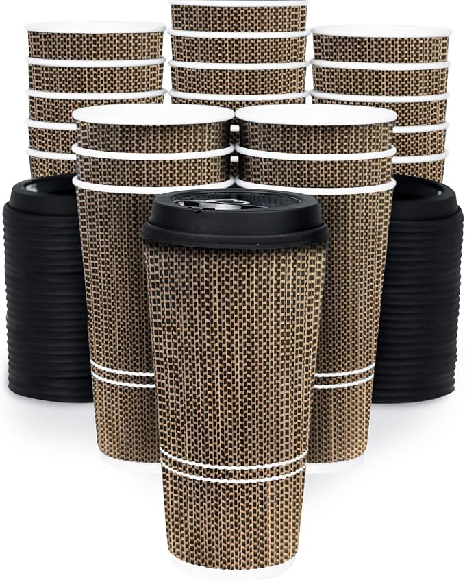 To Go Coffee Cups With Lids - 22 oz Disposable Coffee Cup With Lid. Large Togo - Image 2