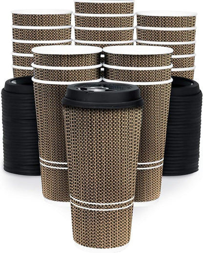 To Go Coffee Cups With Lids - 22 oz Disposable Coffee Cup With Lid. Large Togo - Image 2