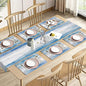 Emvency Table Runner and Placemats Set of 6, Abstract Watercolor Modern | by Emvency