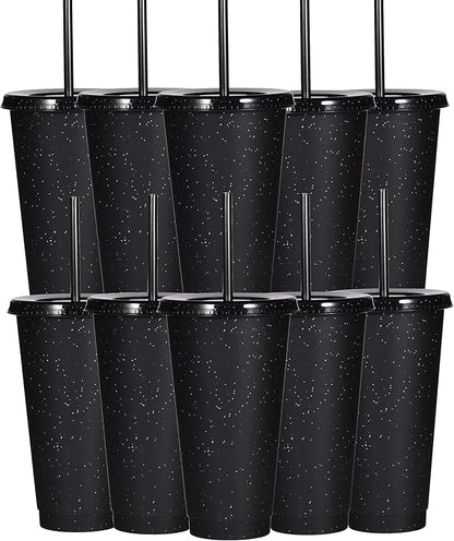 Suertestarry Tumbler with Straw and Lid, Water Bottle Iced Coffee Travel Mug Cup by Suertestarry