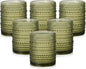 ZMOWIPDL Drinking Glasses Set of 6, 12oz Green Hobnail Glass Cups | Vintage by ZMOWIPDL