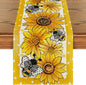 Artoid Mode Sunflower Bee Flower Polka Dot Summer Table Runner, Seasonal by ArtoidMode