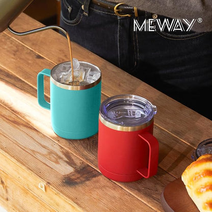 MEWAY 12oz Coffee Mug With Handle 4 Pack Bulk, Stainless Steel Insulated Travel - Image 6