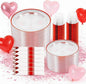 SUT 350 Pcs Red and Clear Plastic Dinnerware Set for 50 Guests, Include: 50 Dinner Plates, 50 Dessert Plates, 50 Pre Rolled Napkins With Silverware, 50 Cups, Disposable Plates for Party