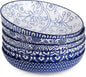 Selamica Porcelain 26 Ounce Pasta Bowls Set of 6, 8 inch Wide and Shallow Salad by Selamica