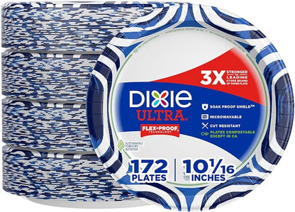 Dixie Ultra, Large Paper Plates, 10 Inch, 3X Stronger*, Heavy Duty, by Unknown