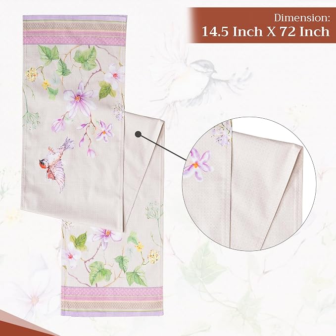 Maison d' Hermine Table Runner 100% Cotton 14.50" x 72" | Table Runners 72 - Image 4