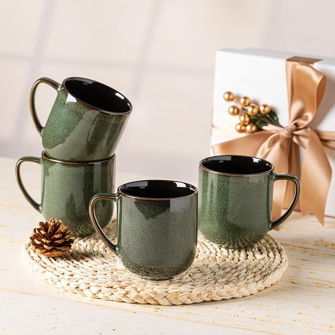 LERATIO Ceramic Coffee Mugs Set of 6, 12oz Handmade Coffee Mugs Set | Large - Image 6