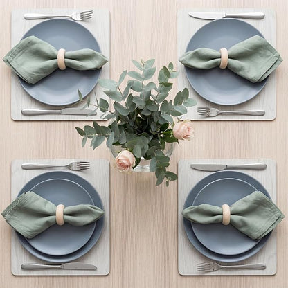 24 Pcs Wooden Napkin Rings Unfinished Wood Table Napkin Holders Farmhouse - Image 7