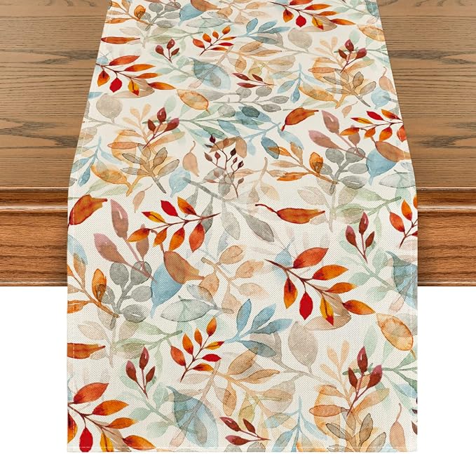 Artoid Mode 210 GSM Fall Table Runner 13x60 Inch Home Party Decor | Beige by ArtoidMode