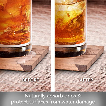 Thirstystone Desert Sand Natural Sandstone Coaster 4 Pack | 4" Square, - Image 4