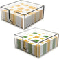 Rubtlamp 2Pcs Acrylic Napkin Holder Bathroom - 0.2Inch Thickness Acrylic Guest Towel Napkin Holder - Hand Towel Tray for Kitchen, Parties, Weddings, Party, Hotel, Restaurant (Clear, 5.5”X5.5”X2.5”)