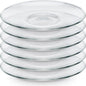 Teabloom Clear Glass Saucers Set of 6 – 6.3 Inch Borosilicate Glass Cup Saucers by Teabloom