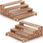 14 Inch Large Wooden Tiered Riser Display Stands, 2 Set Stackable Wooden Cupcake Stand Dessert Table Display Set,Tiered Shelf Organizer,Display Stands Shelf,Vendor Booth Display Items for Vendor Events