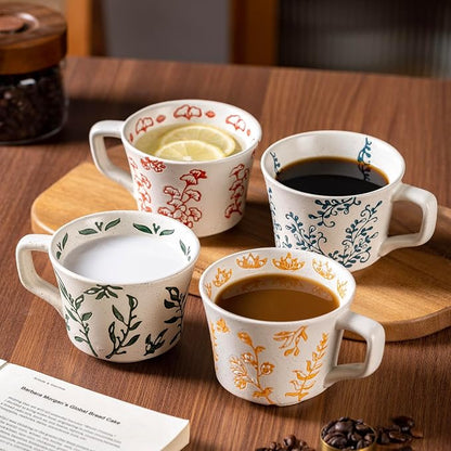 Ceramic Mugs 11 oz Unique Luxurious Cups Set of 4, Mug - Image 6