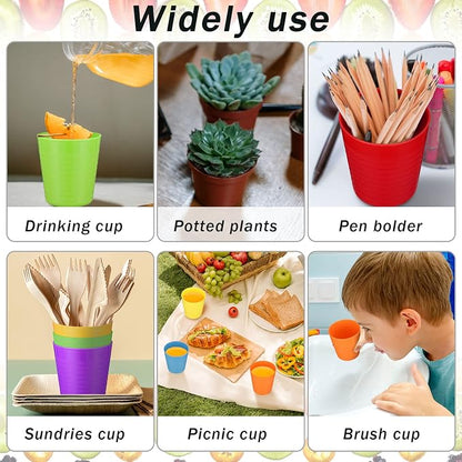 Eccliy 36 Pcs Kids Cups Bulk, 8 oz Plastic Toddler Drinking Cups Unbreakable - Image 7