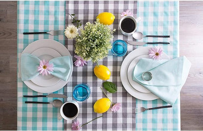 DII Checkered Tabletop Collection 100% Cotton, Machine Washable, Table Runner - Image 6
