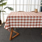 Gingham Table Cloth for Rectangle Tables Orange Checkered Plaid Tablecloth Heavy Duty Cotton Blend Washable & Wrinkle Table Cover for Outdoor Kitchen Dining Picnic Camping (52x86 Inch)