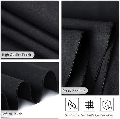 12 Pack Black Round Tablecloth 120 Inch Black Table Cloth Stain and Wrinkle Resistant Reusable and Washable Polyester Fabric Table Covers for Buffet Wedding Party and Banquet