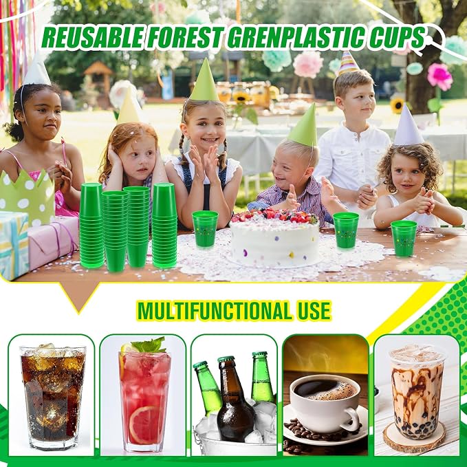 Yungyan 100 Pack 16 oz Stadium Cups Reusable Plastic Cups Blank Drink Stadium - Image 5