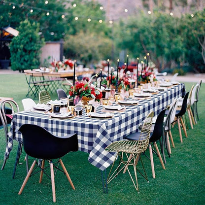 Checkered Tablecloth, 2 Pack, 60 x 84 inch, Stain and Wrinkle Resistant - Image 2