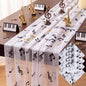 4 Pcs Music Notes Table Runner 29 x 70 Inch Glitter Black Musical Note Tulle by Windkream