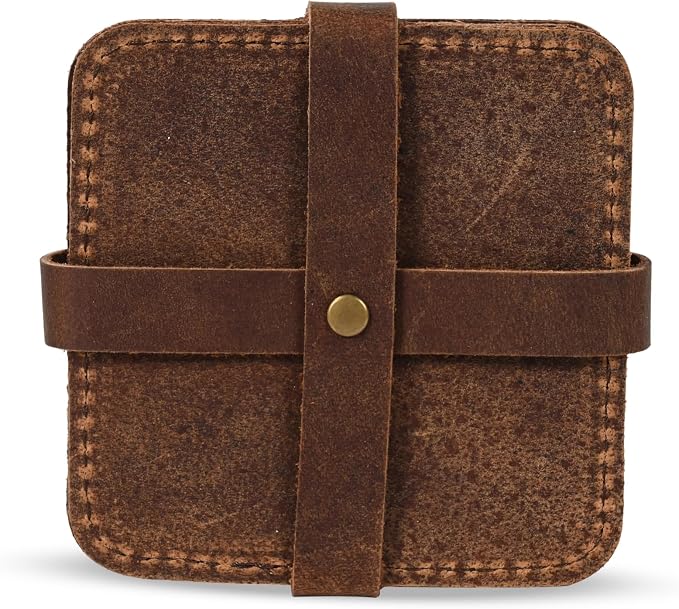 Set of 6 Coaster Geniune Leather Tea Coasters - Image 6