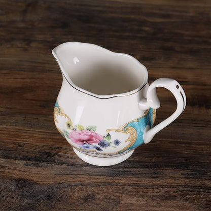 fanquare 15 Pieces European Retro Rose Tea Set, English Flora Tea Set - Image 5