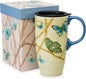 Topadorn 17oz Blue Butterfly Ceramic Coffee Mug by Topadorn