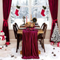 Burgundy Velvet Table Runner 29x120 Inch Luxury Retro Christmas Runners | 3 by SoarDream