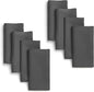 D'Moksha Homes Charcoal Grey Linen Napkins Set of 8 - Classic Hemstitch 100% Pure Linen Hemstitch Dinner Napkins 20 x 20 Inch for Spring, Easter - Handcrafted and Machine Washable