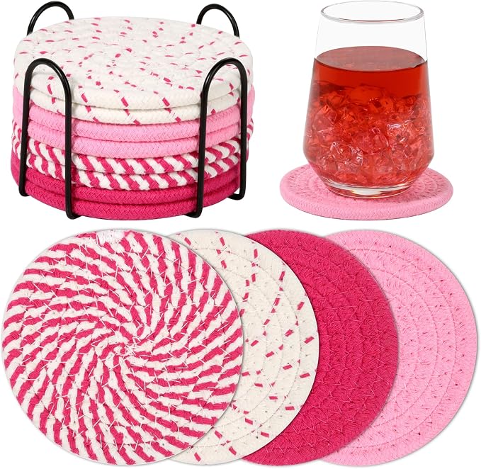 8 Pack Coasters for Drinks Absorbent by Mckanti