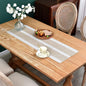 NEWISHER Farmhouse Braided Striped Embroidery Small Table Runner 36 inches | by Newisher