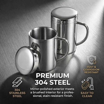 Yesland 2 Pack 13.5 oz Stainless Steel Double-Walled Metal Mugs - Image 9
