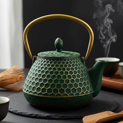 Cast Iron Tea Kettle, Japanese Tetsubin Teapot Coated - Image 8