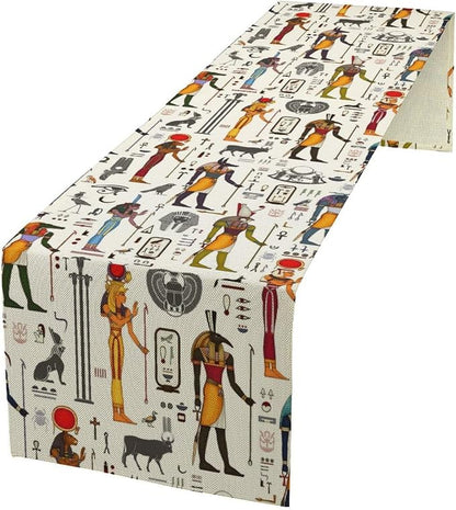 Ancient Egypt Table Runner Vintage Egyptian Culture Egyptian Hieroglyph and by moderw