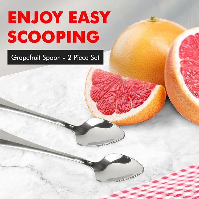 Chef Craft - Select Serrated Grapefruit Spoon, 6.5 Inches 2 Piece Set of - Image 2
